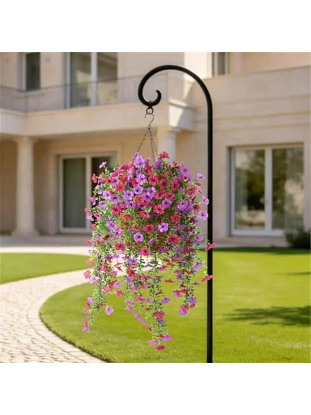 Artificial Hanging Daisy Flowers Faux Silk Outdoor Porch Garden Yard Plant Decor